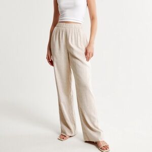 A&F Linen-Blend Pull on Pants, XSP